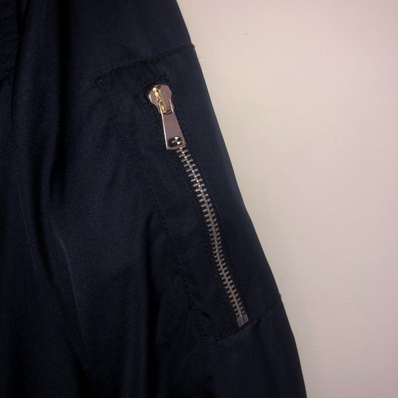 Dark Navy Blue Bomber Jacket - Picture 4 of 5